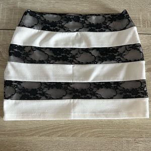 Windsor Black and white mini skirt. Used once